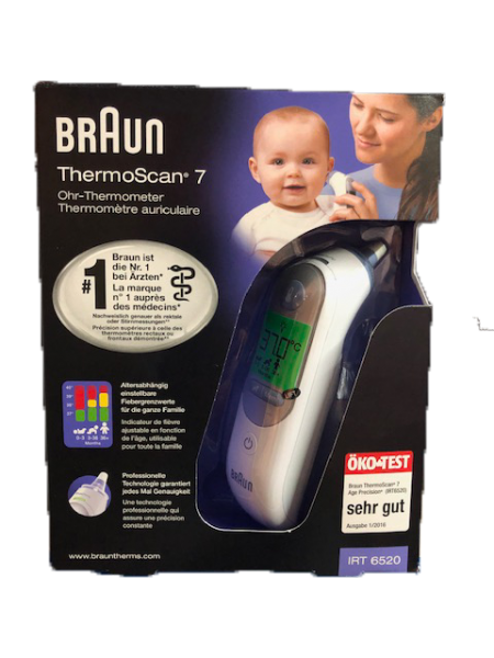 Braun ThermoScan mit schutzkappen